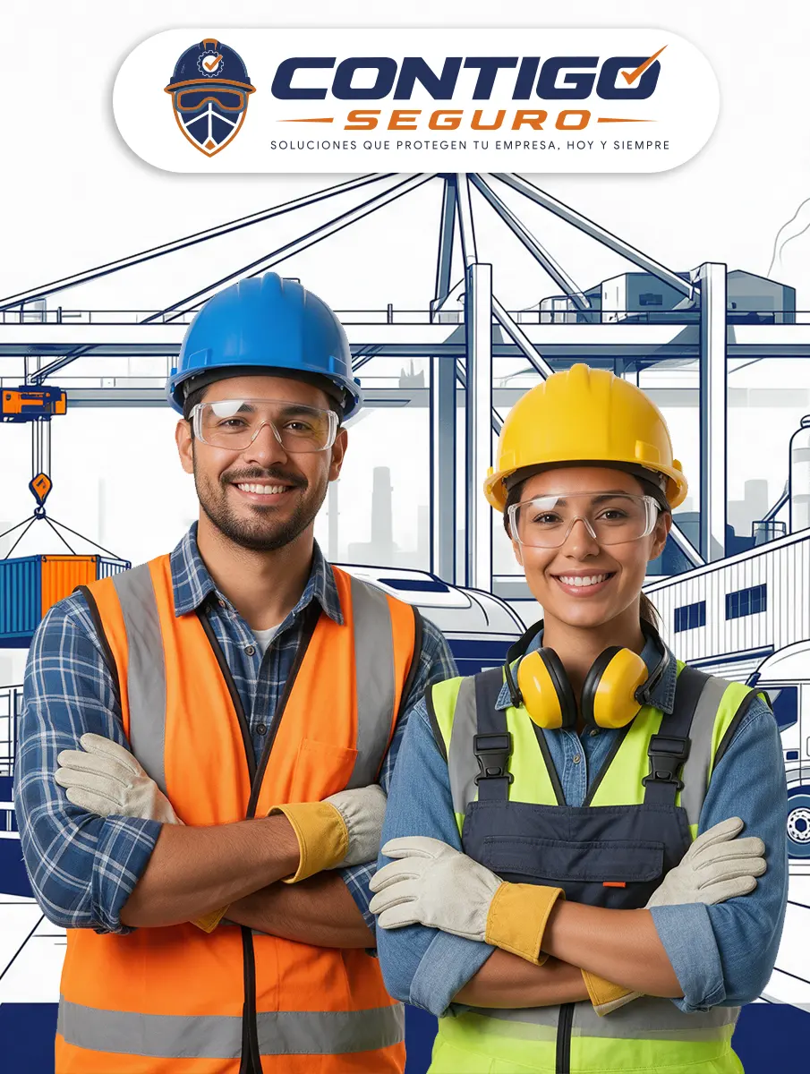 Profesionales en un entorno industrial de Contigo Seguro